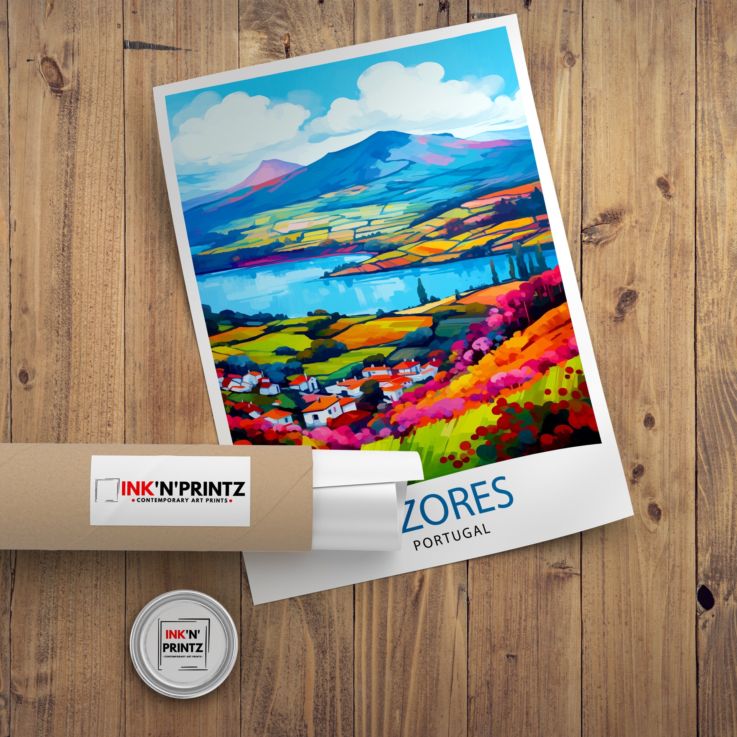 Azores Portugal Art Print Wall Decor Azores Decor Azores Poster Azores Art Azores Wall Art Gift for Nature Enthusiasts Azores Home Decor