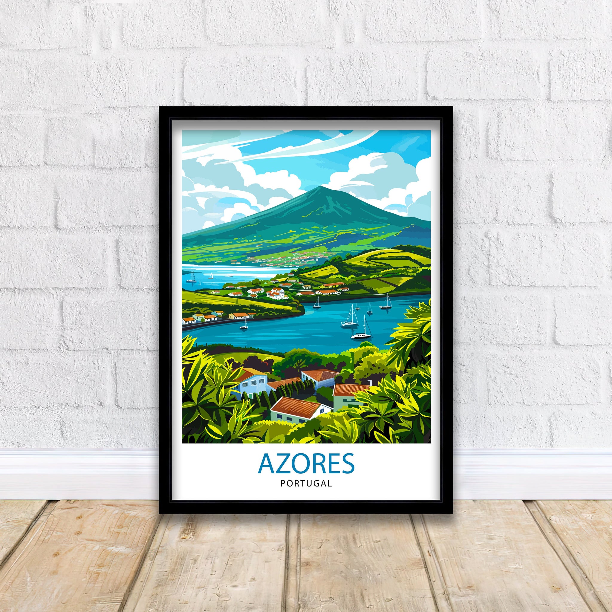Azores Portugal Print Azores Decor Azores Poster Azores Art Azores Wall Art Gift for Nature Enthusiasts Azores Home Decor