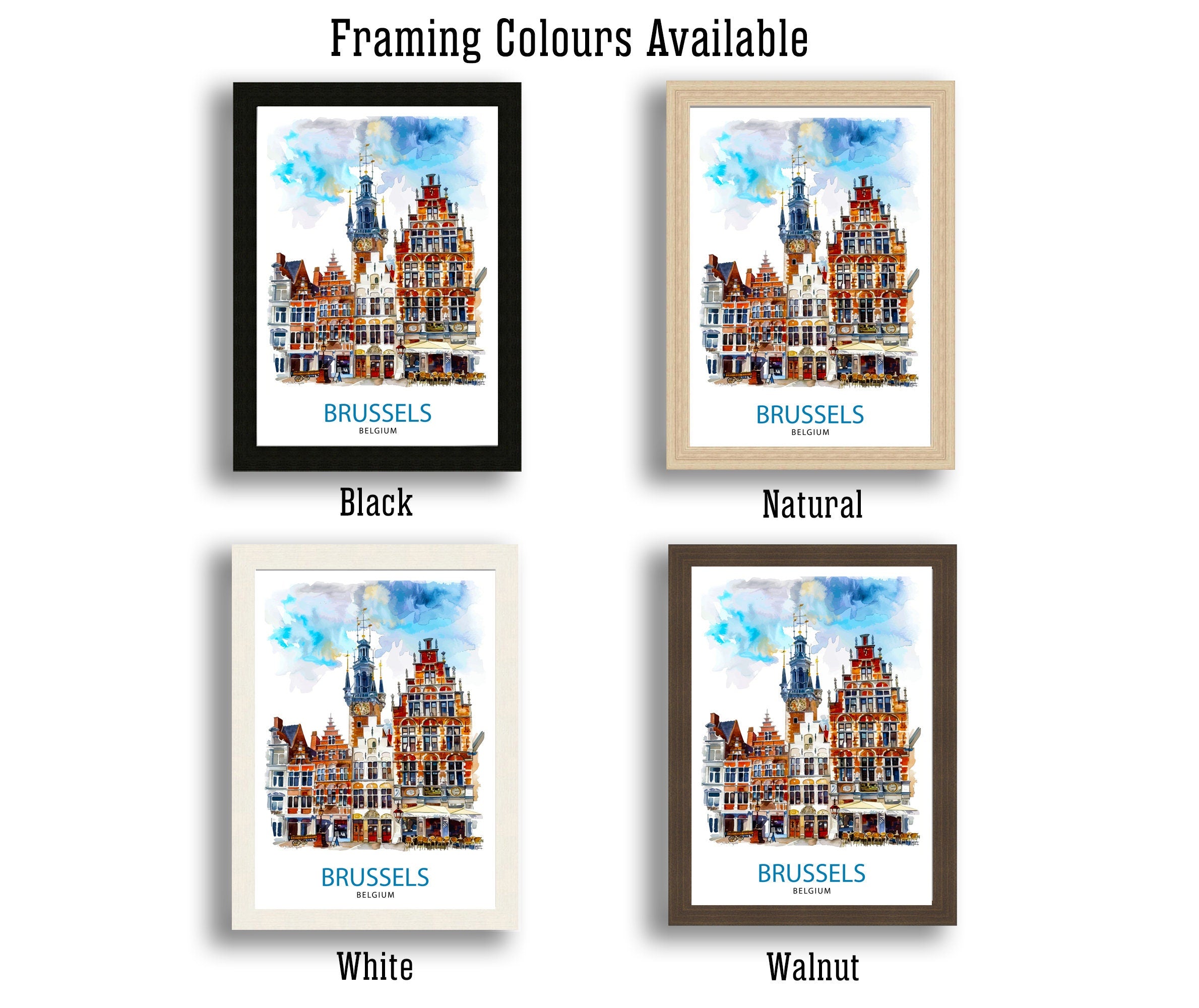 Brussels Belgium Travel Print Brussels Wall Decor Brussels Poster Belgium Travel Prints Brussels Art Print Brussels Illustration Brussels