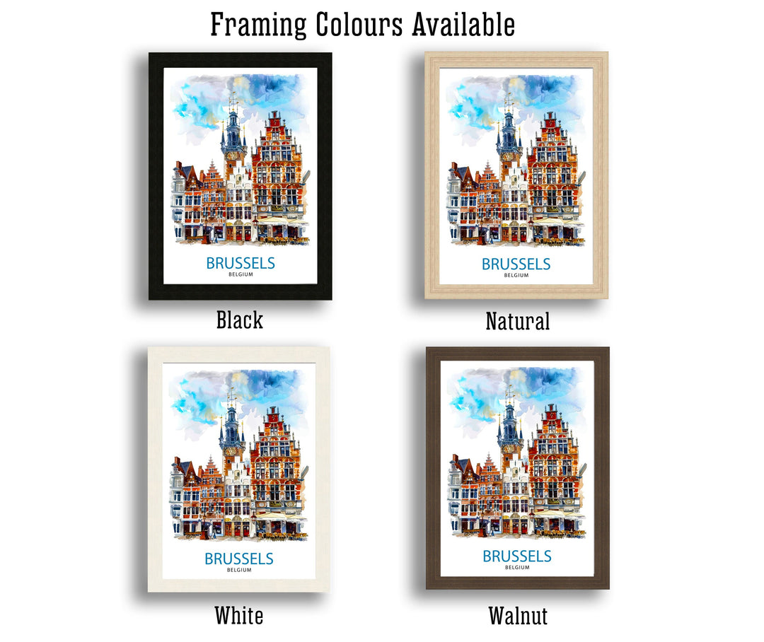 Brussels Belgium Travel Print Brussels Wall Decor Brussels Poster Belgium Travel Prints Brussels Art Print Brussels Illustration Brussels