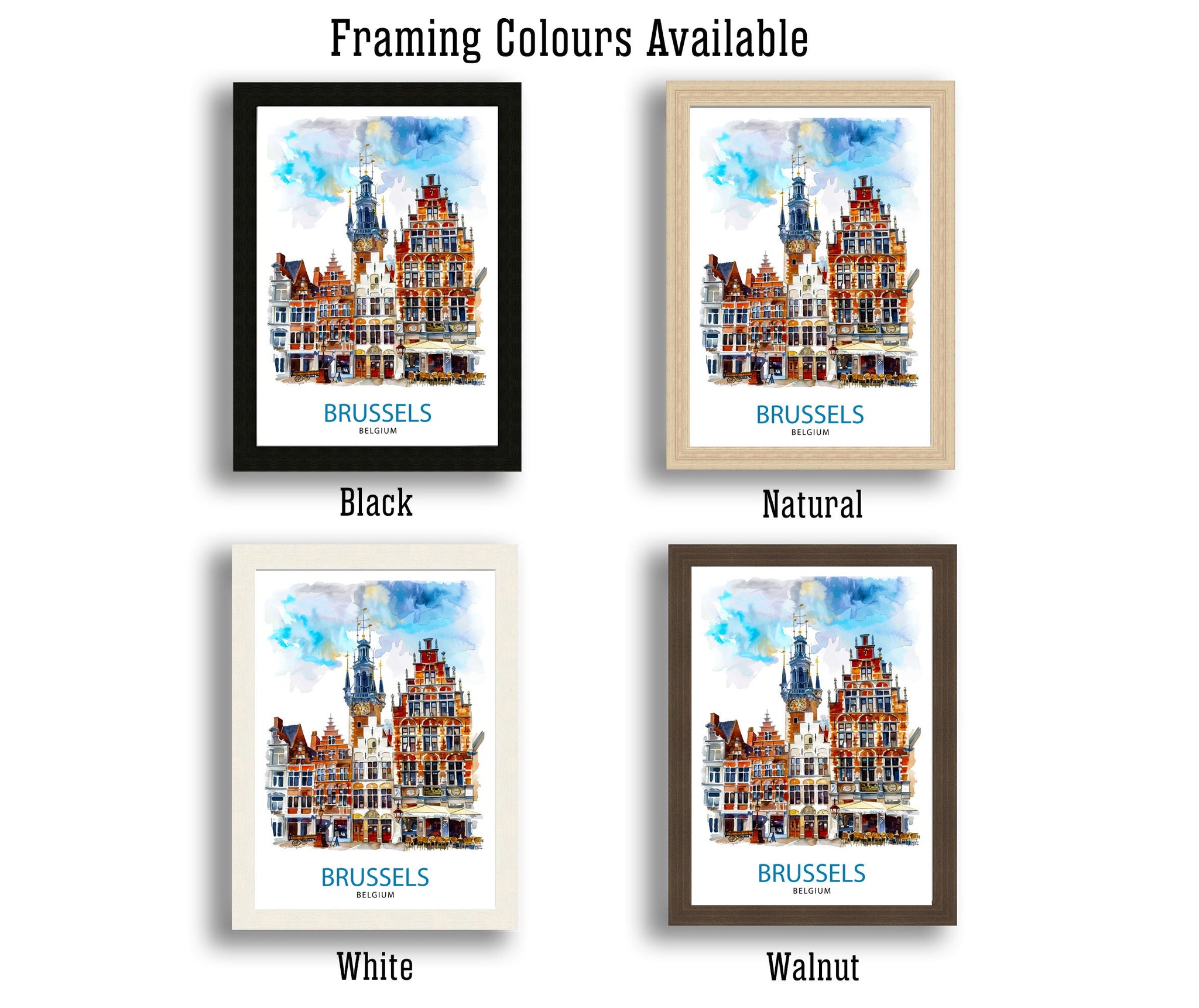 Brussels Belgium Travel Print Brussels Wall Decor Brussels Poster Belgium Travel Prints Brussels Art Print Brussels Illustration Brussels