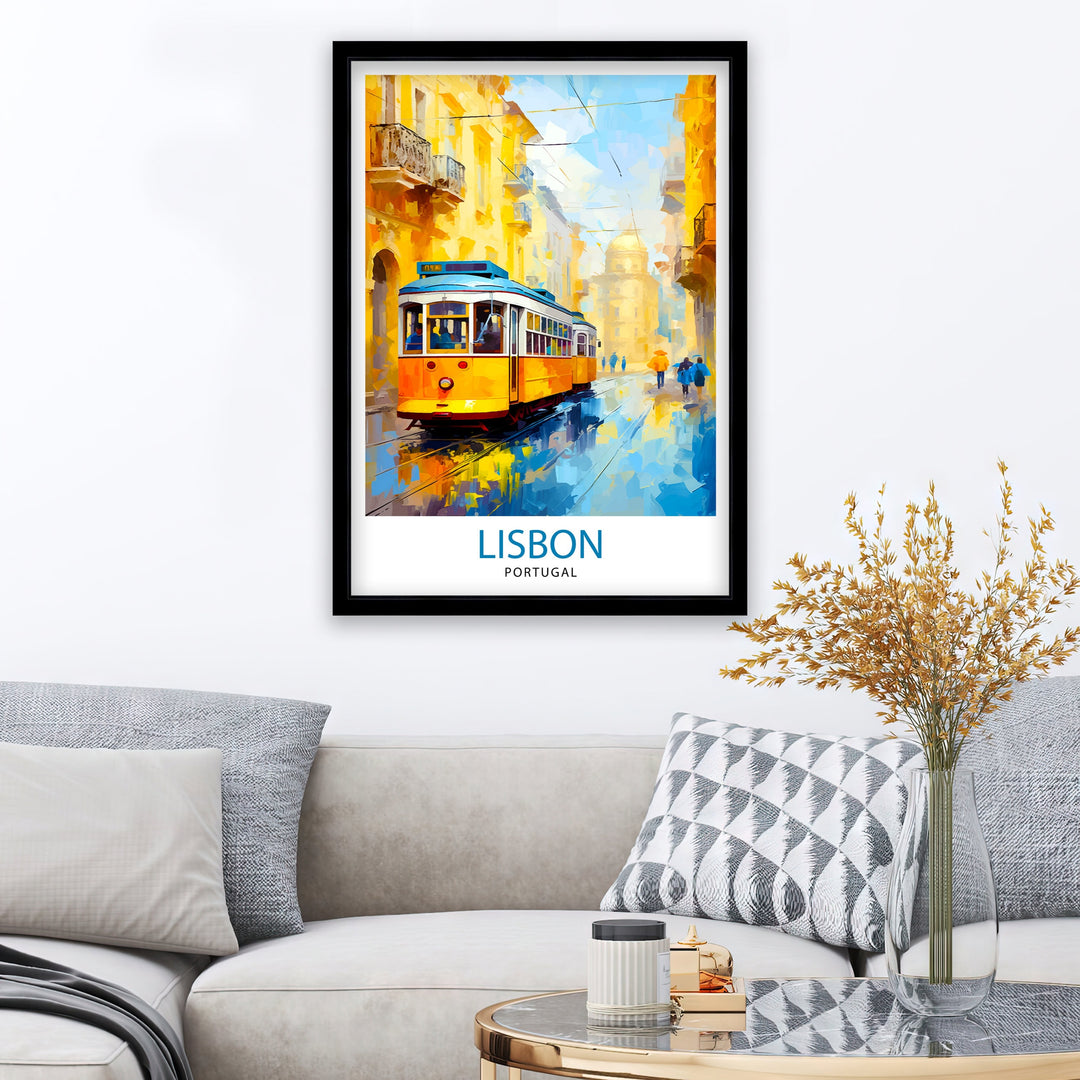 Lisbon Portugal Travel Print Wall Decor Lisbon Poster Portugal Travel Prints Lisbon Art Print Lisbon Illustration Lisbon Wall Art