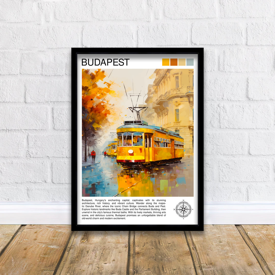 Budapest Hungary Travel Print Budapest Wall Art Hungary Illustration Budapest Poster Hungary Travel Decor Budapest Home Decor Travel Poster