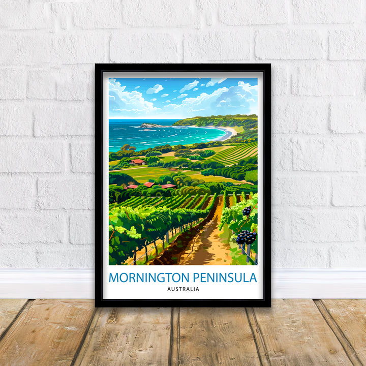 Mornington Peninsula Victoria Travel Print Wall Decor Art Mornington Peninsula Wall Hanging Home Décor Mornington Peninsula Gift Art Lovers