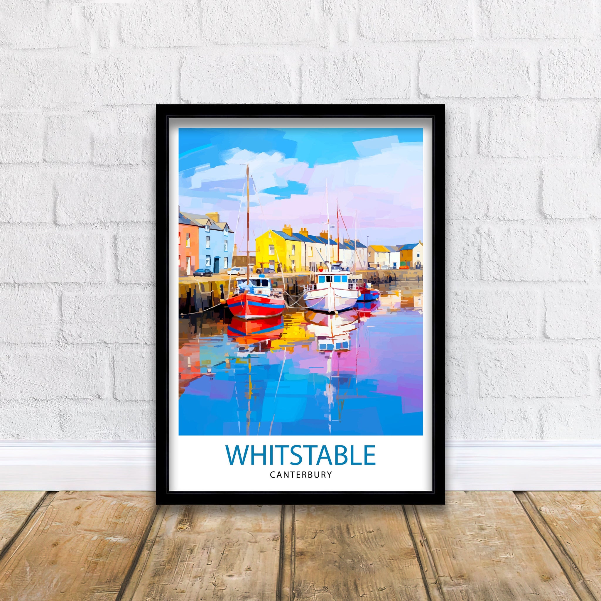 Whitstable Canterbury Travel Print Wall Art Whitstable Wall Hanging Home Décor Whitstable Gift Art Lovers UK Art Lover Gift Print Art