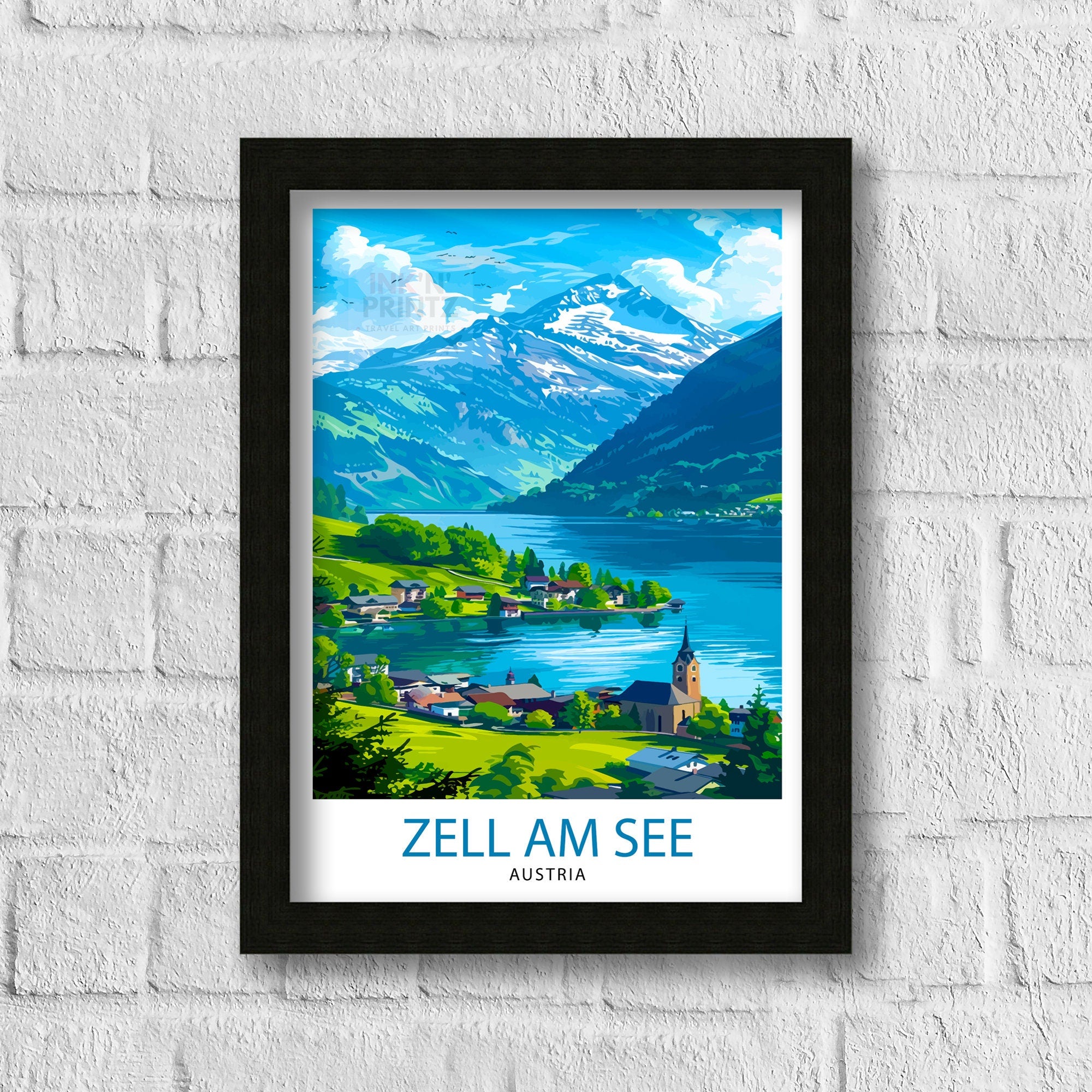 Zell am See Travel Print Wall Decor Wall Art Zell am See Wall Hanging Home Décor Zell am See Gift Art Lovers Austria Art Lover Gift Print