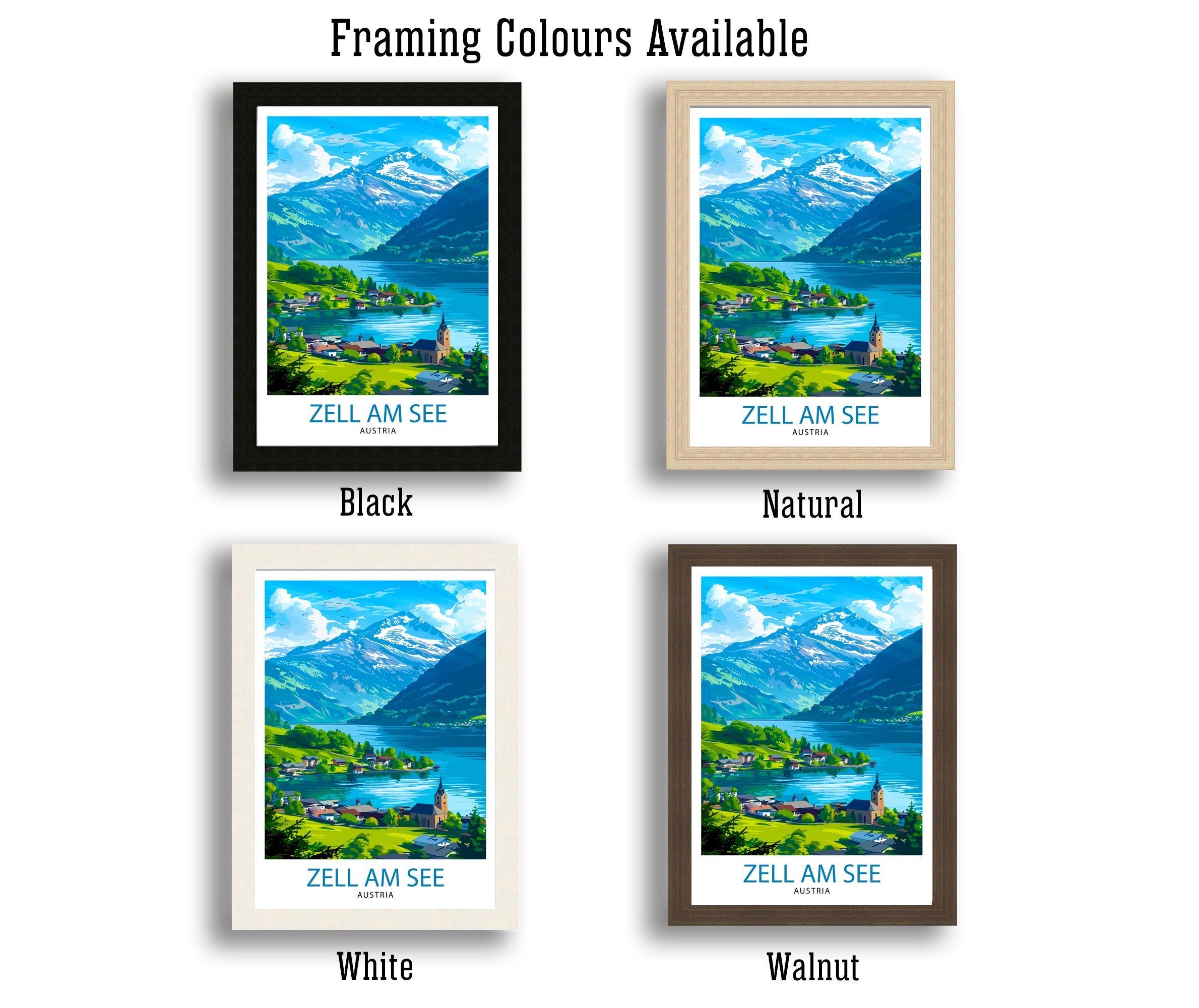 Zell am See Travel Print Wall Decor Wall Art Zell am See Wall Hanging Home Décor Zell am See Gift Art Lovers Austria Art Lover Gift Print