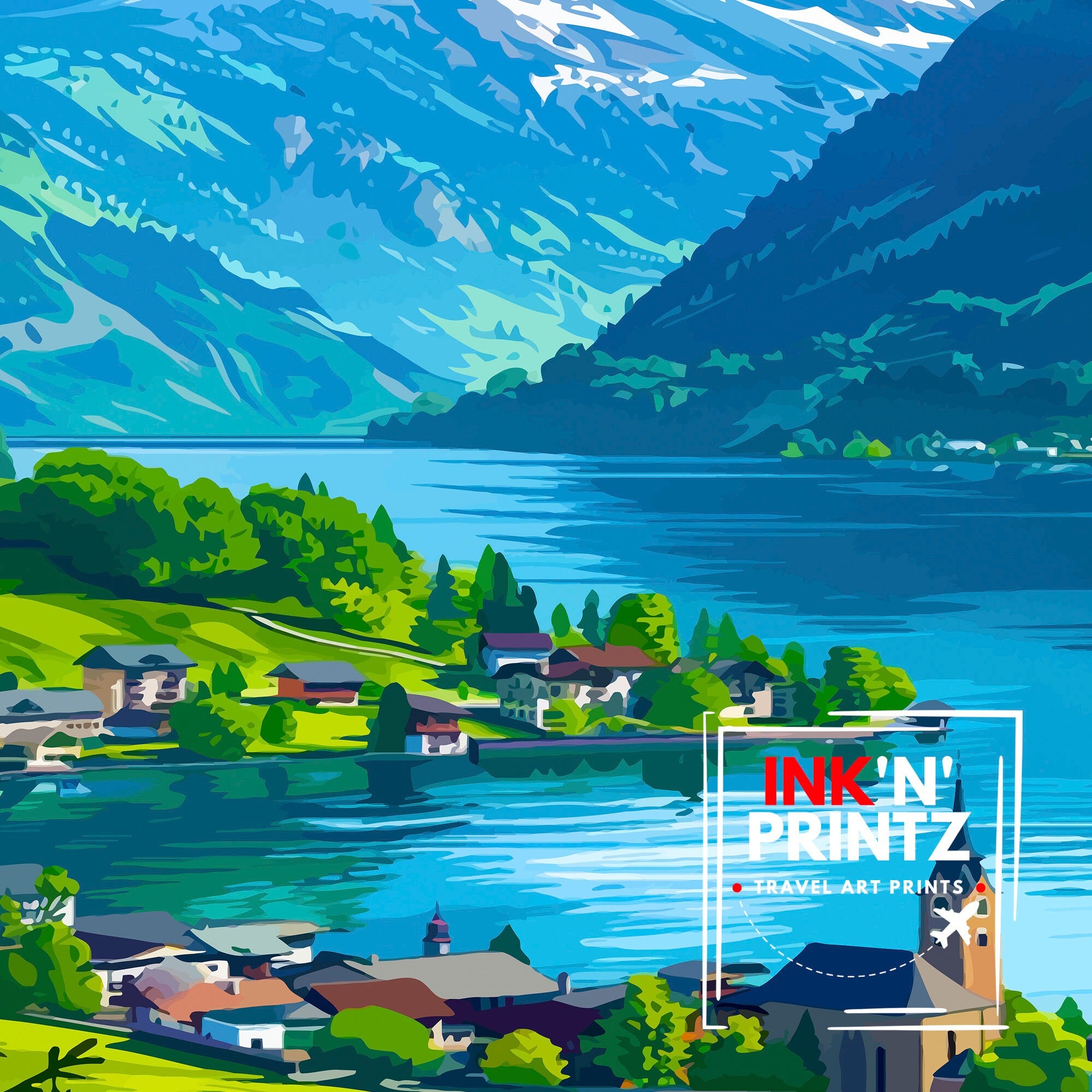 Zell am See Travel Print Wall Decor Wall Art Zell am See Wall Hanging Home Décor Zell am See Gift Art Lovers Austria Art Lover Gift Print