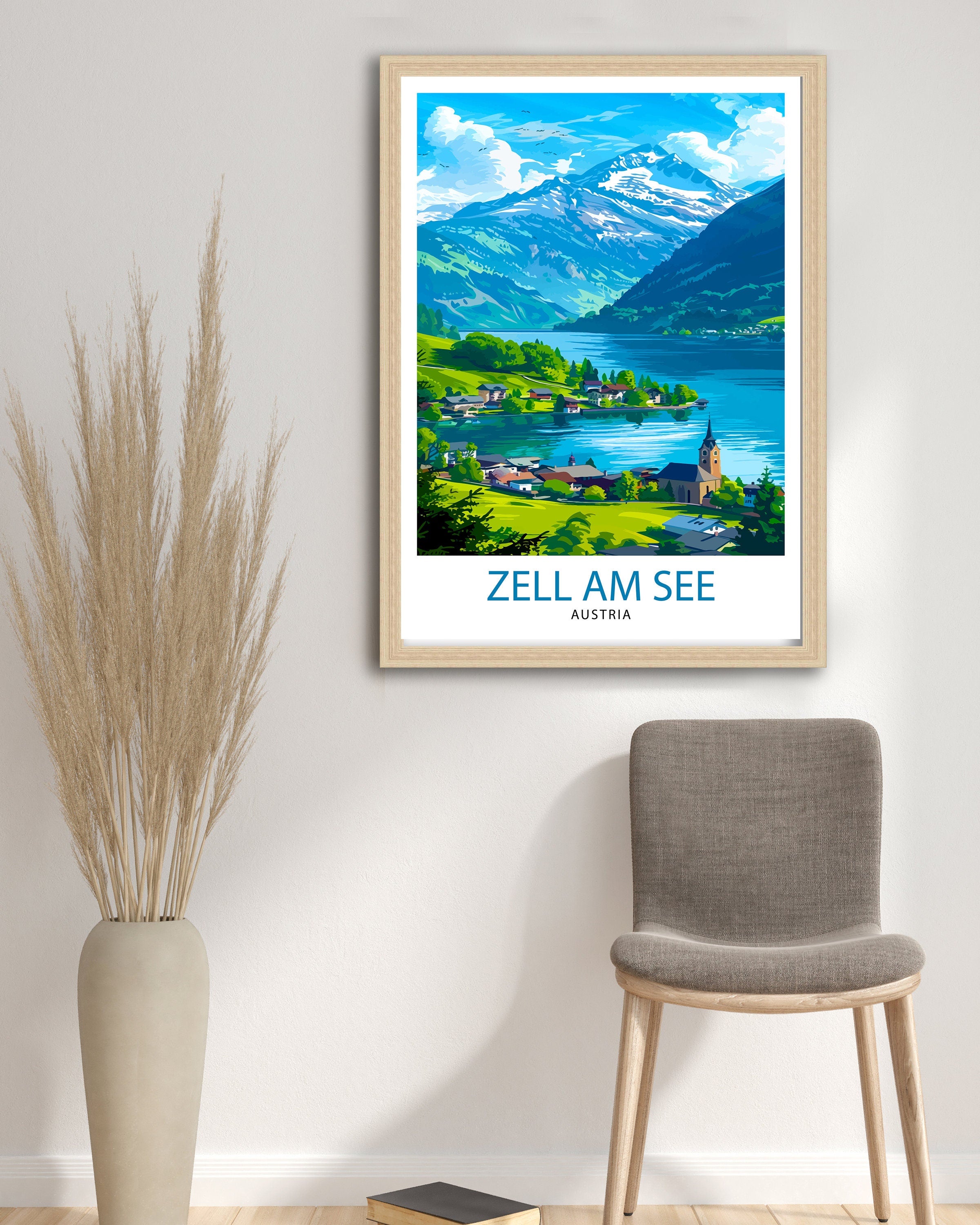 Zell am See Travel Print Wall Decor Wall Art Zell am See Wall Hanging Home Décor Zell am See Gift Art Lovers Austria Art Lover Gift Print