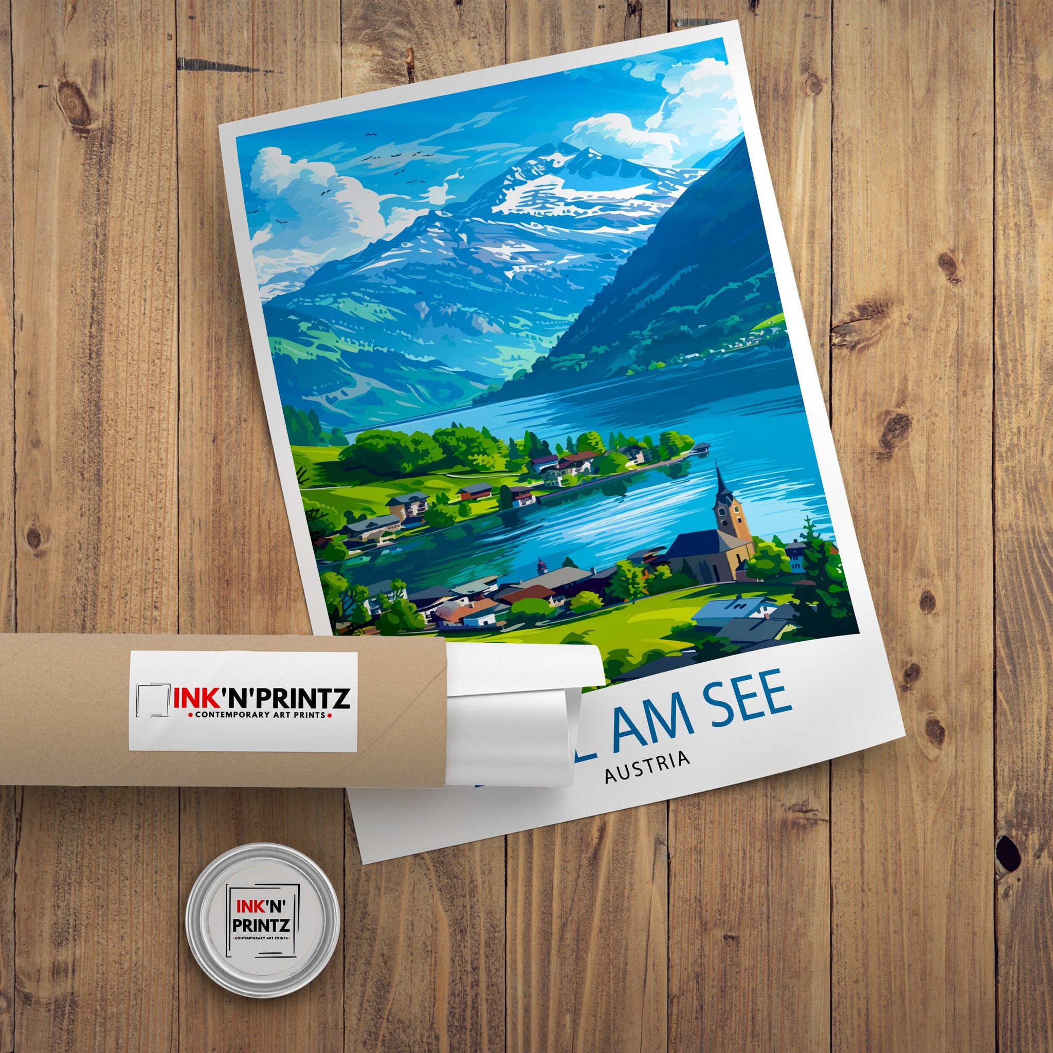 Zell am See Travel Print Wall Decor Wall Art Zell am See Wall Hanging Home Décor Zell am See Gift Art Lovers Austria Art Lover Gift Print