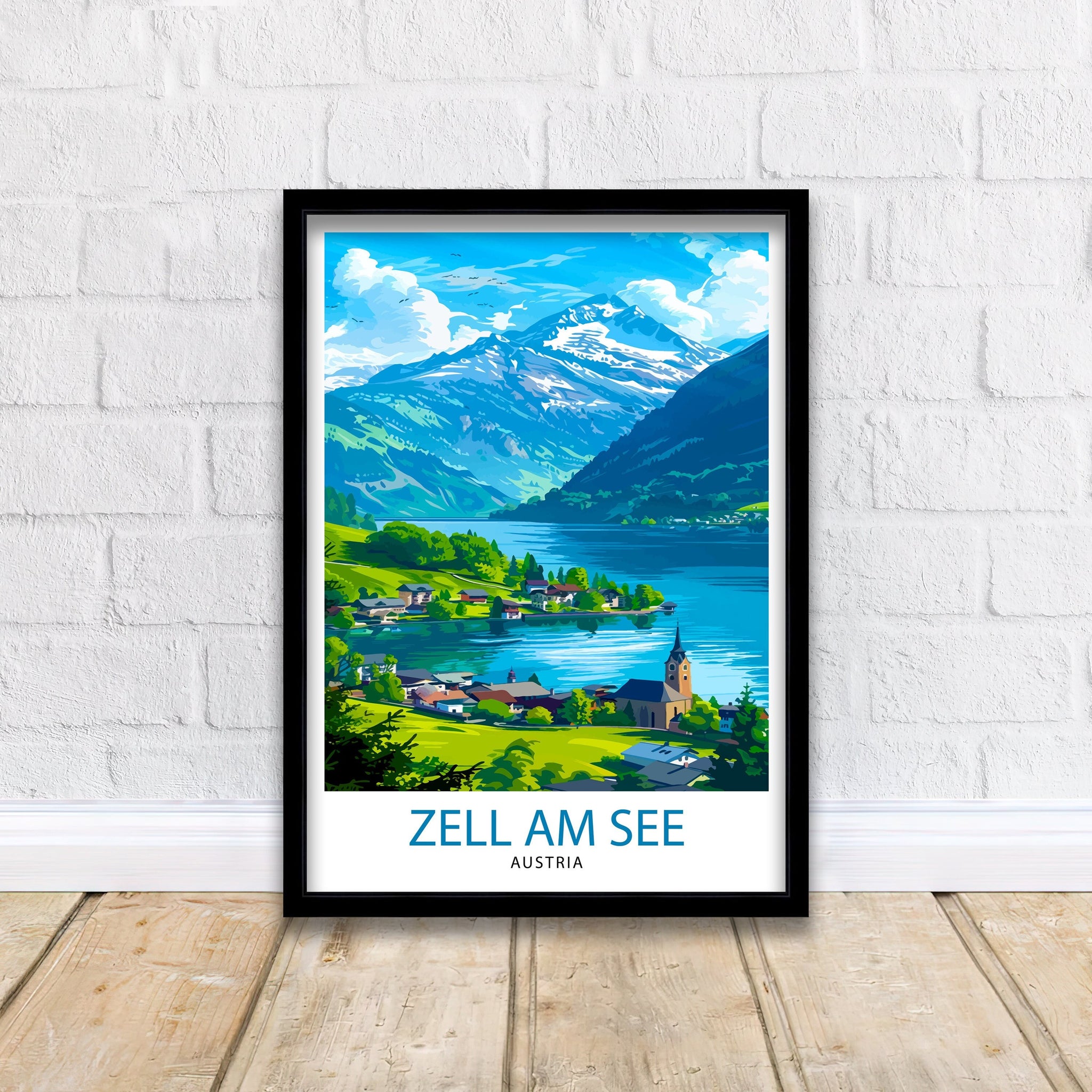 Zell am See Travel Print Wall Decor Wall Art Zell am See Wall Hanging Home Décor Zell am See Gift Art Lovers Austria Art Lover Gift Print