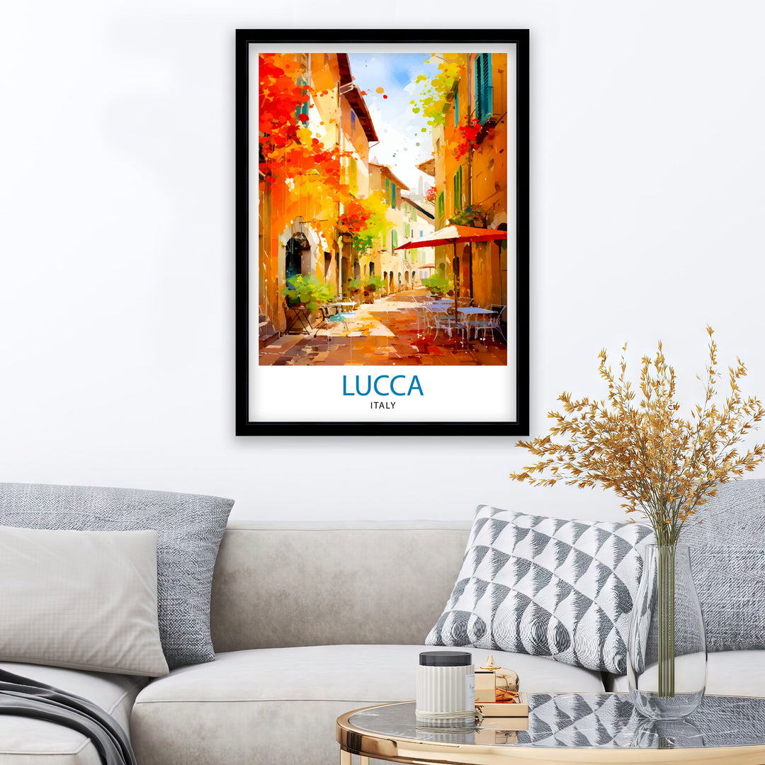 Lucca Italy Travel Poster