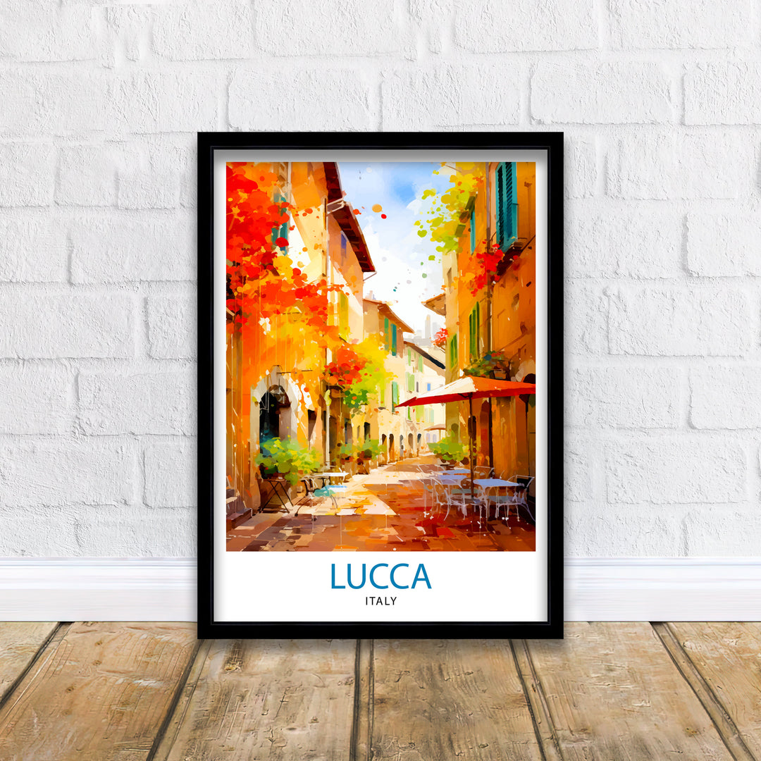 Lucca Italy Travel Poster