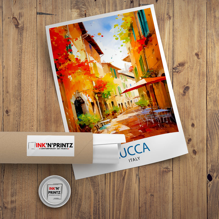 Lucca Italy Travel Poster