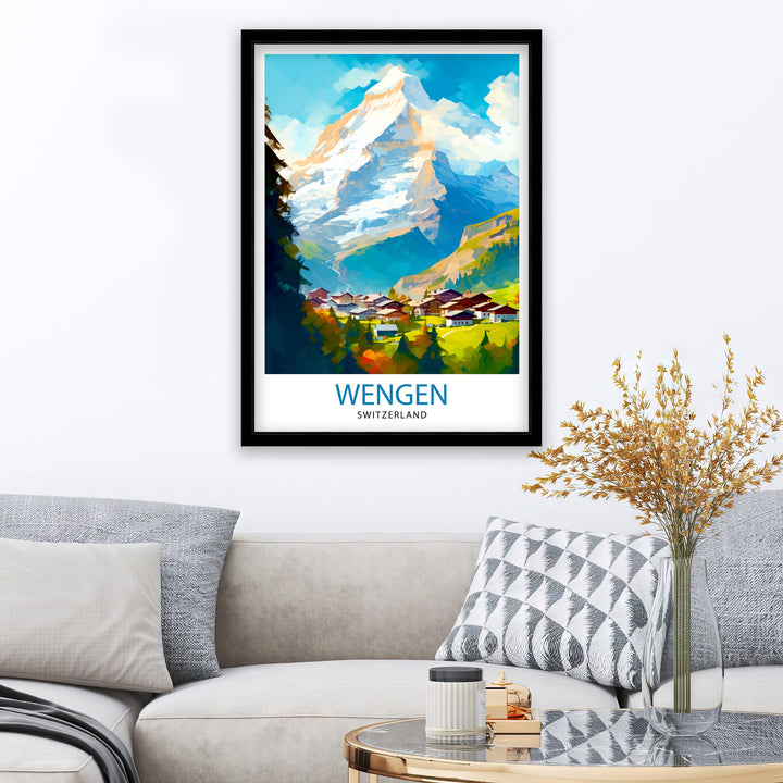 Wengen Switzerland Travel Poster