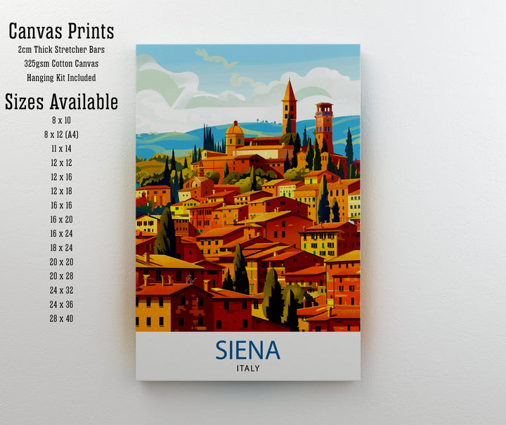 Siena Italy Travel Poster