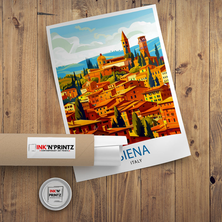 Siena Italy Travel Poster