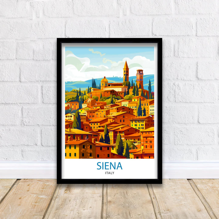 Siena Italy Travel Poster