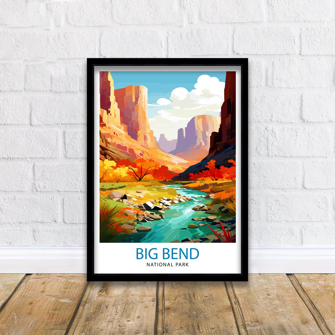 Big Bend National Park Travel Print Wall Decor Wall Art Big Bend Wall Hanging Home Décor Big Bend Gift Art Lovers Texas Art Lover Gift