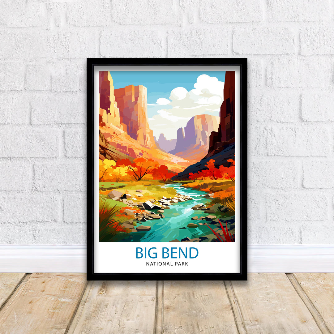 Big Bend National Park Travel Print Wall Decor Wall Art Big Bend Wall Hanging Home Décor Big Bend Gift Art Lovers Texas Art Lover Gift