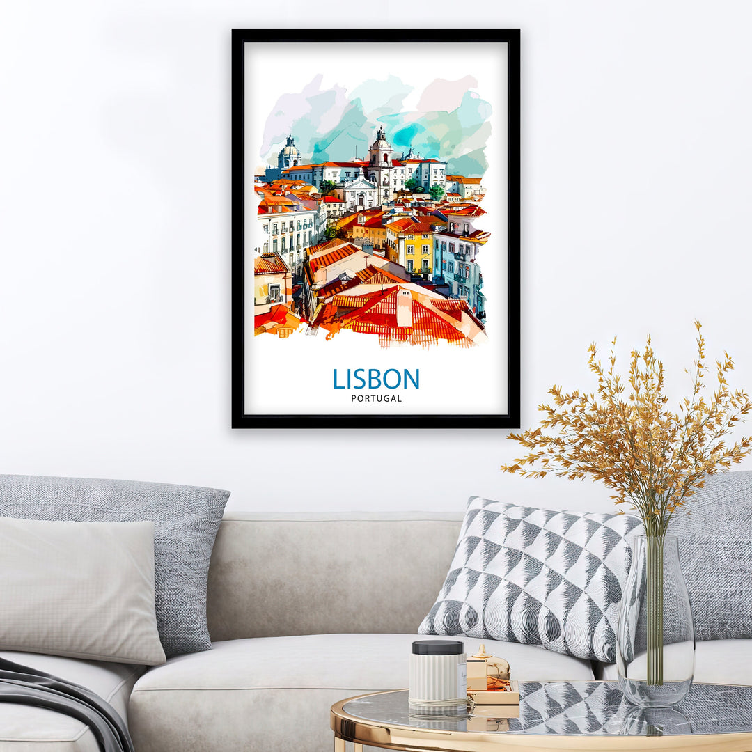 Lisbon Portugal Travel Poster Lisbon