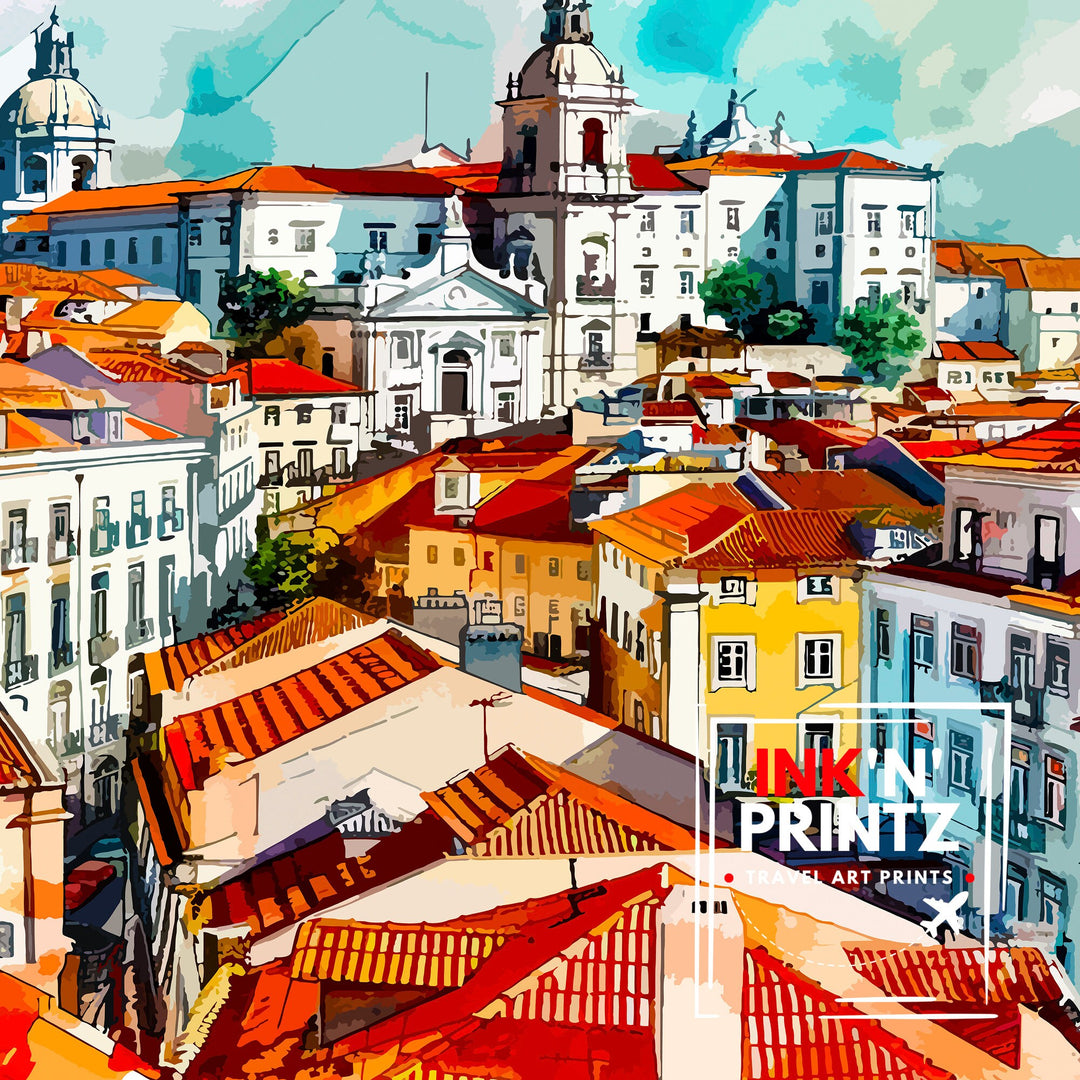 Lisbon Portugal Travel Poster Lisbon