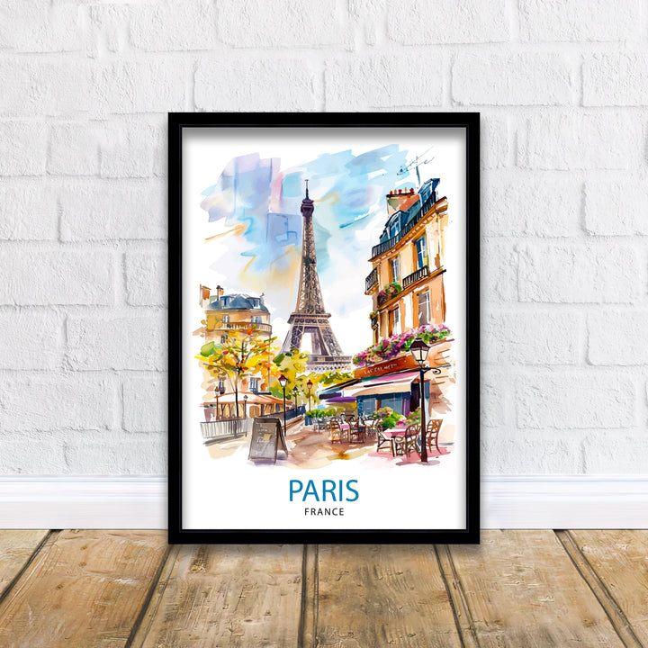 Paris France Travel Poster Paris Wall Art Eiffel Tower Art France Travel Poster Paris Home Decor French Illustration Parisian Art Poster