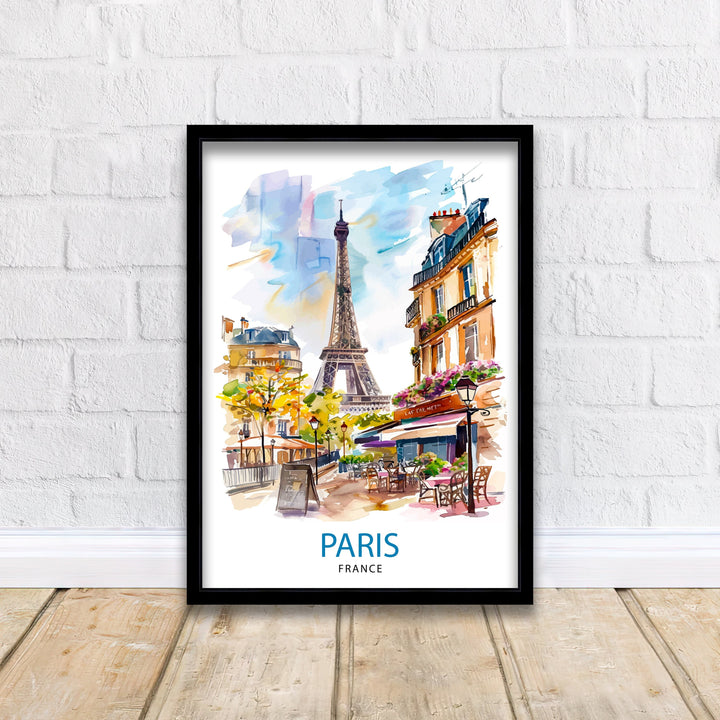 Paris France Travel Poster Paris Wall Art Eiffel Tower Art France Travel Poster Paris Home Decor French Illustration Parisian Art Poster