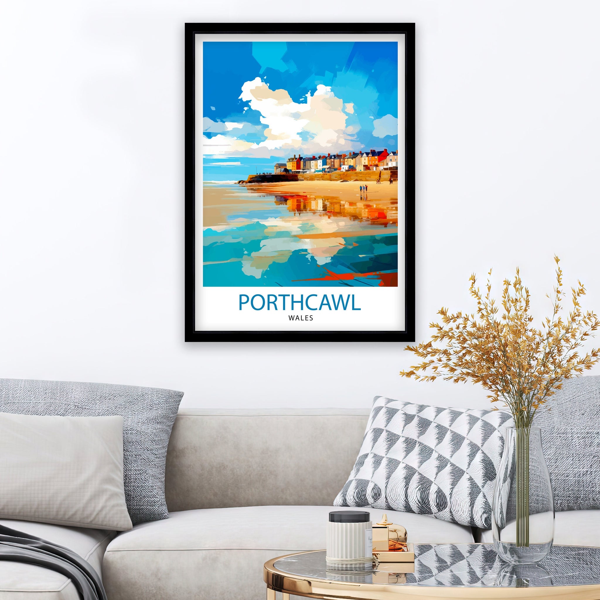 Porthcawl Wales Travel Print Wall Decor Wall Art Porthcawl Wall Hanging Home Décor Porthcawl Gift Art Lovers Wales Art Lover Gift Print Art