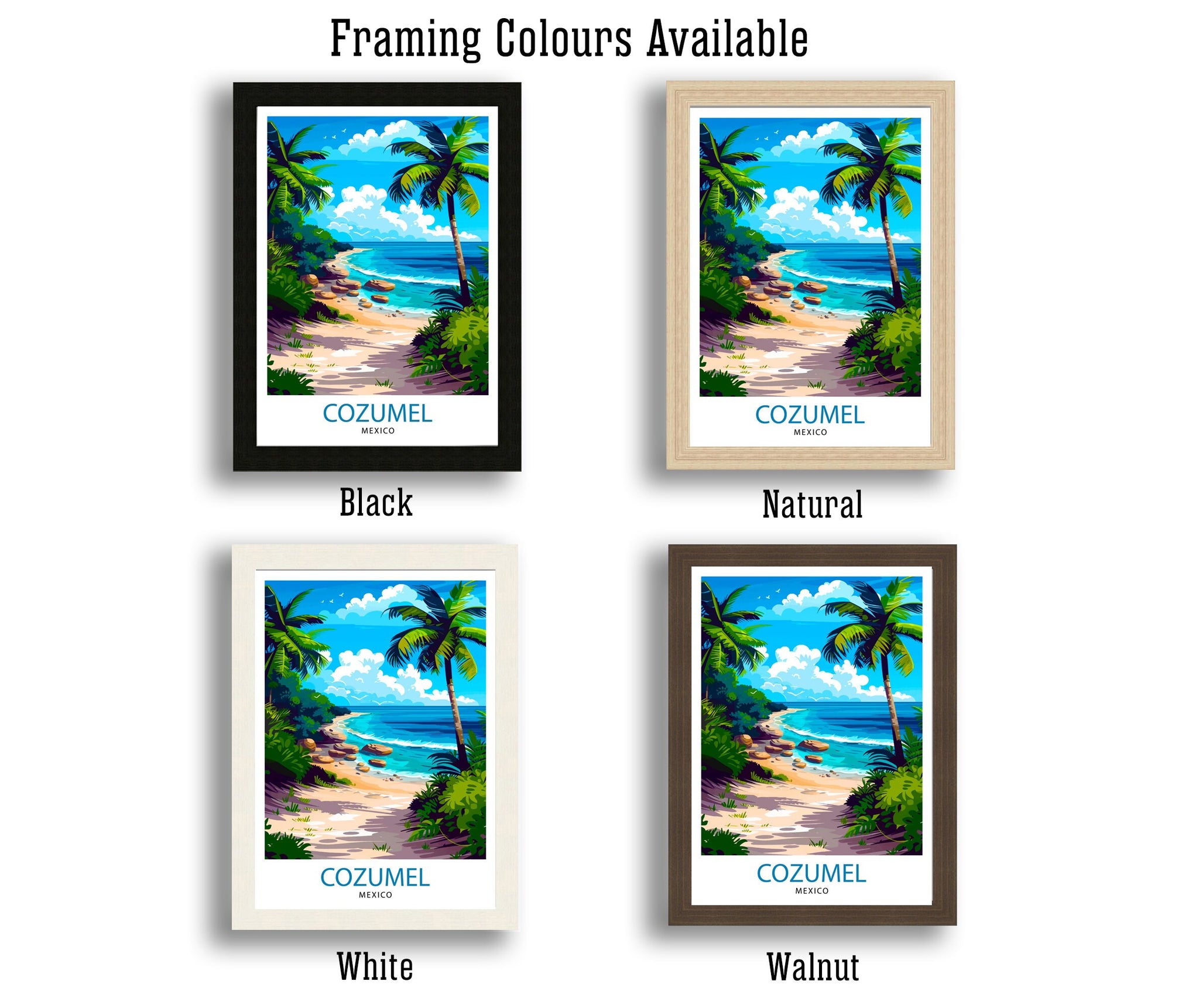 Cozumel Mexico Travel Print Wall Art Cozumel Wall Hanging Home Décor Cozumel Gift Art Lovers Mexico Art Lover Gift Print Art