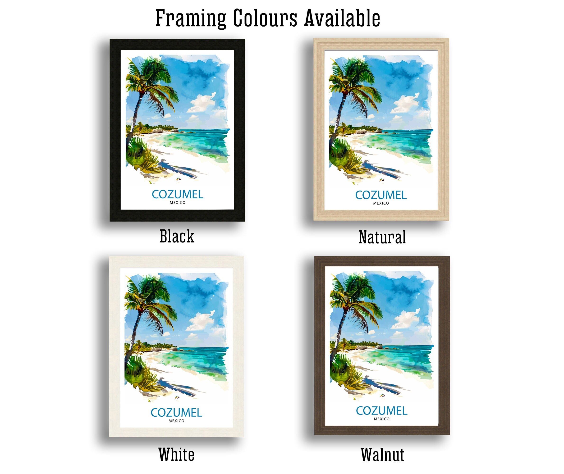 Cozumel Mexico Travel Print Wall Art Cozumel Wall Hanging Home Décor Cozumel Gift Art Lovers Mexico Art Lover Gift Print Art