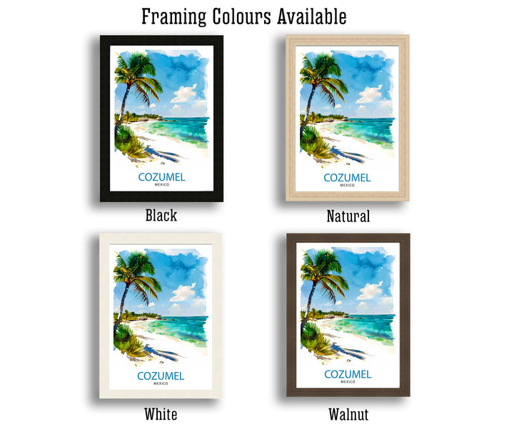 Cozumel Mexico Travel Print Wall Art Cozumel Wall Hanging Home Décor Cozumel Gift Art Lovers Mexico Art Lover Gift Print Art