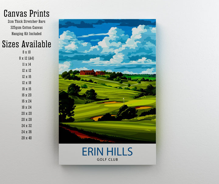 Erin Hills Golf Club Travel Print Wall Decor Wall Art Erin Hills Wall Hanging Home Décor Erin Hills Gift Art Lovers Golf Art Lover Gift