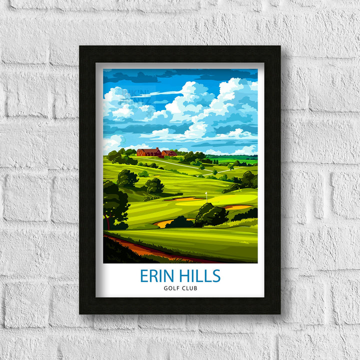 Erin Hills Golf Club Travel Print Wall Decor Wall Art Erin Hills Wall Hanging Home Décor Erin Hills Gift Art Lovers Golf Art Lover Gift