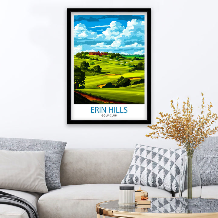 Erin Hills Golf Club Travel Print Wall Decor Wall Art Erin Hills Wall Hanging Home Décor Erin Hills Gift Art Lovers Golf Art Lover Gift