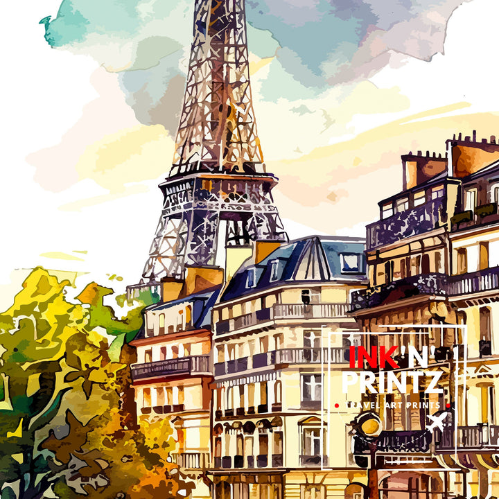 Paris France Travel Poster