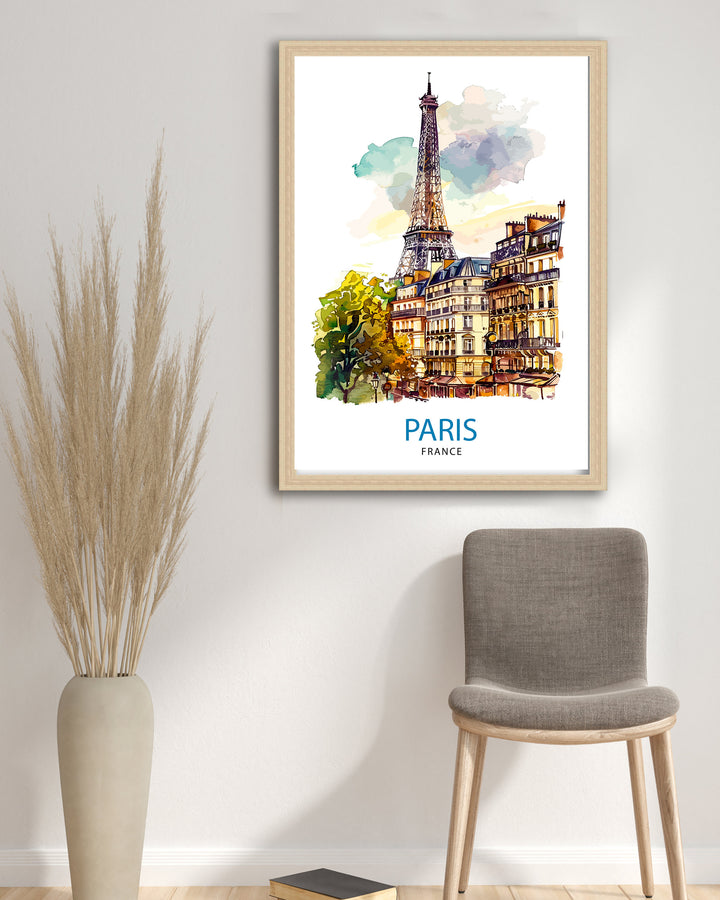 Paris France Travel Print Wall Decor Wall Art Paris Wall Hanging Home Décor Paris Gift Art Lovers France Art Lover Gift Print Art