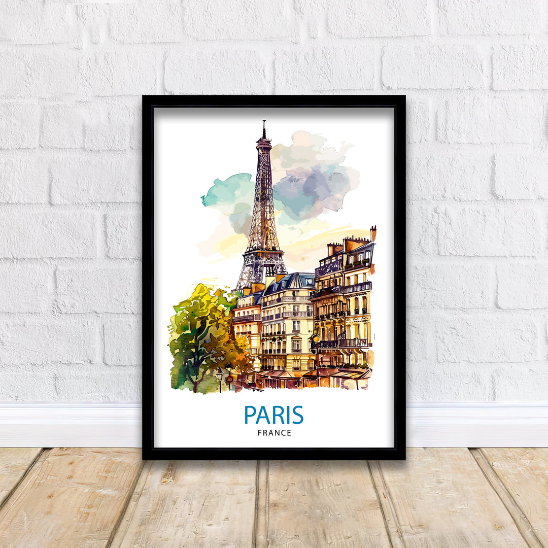 Paris France Travel Poster