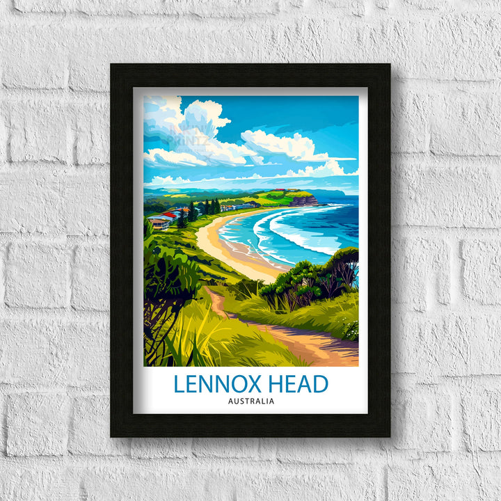 Lennox Head Australia Travel Poster