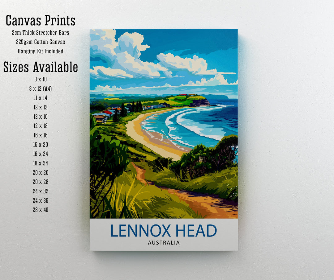 Lennox Head Australia Travel Poster