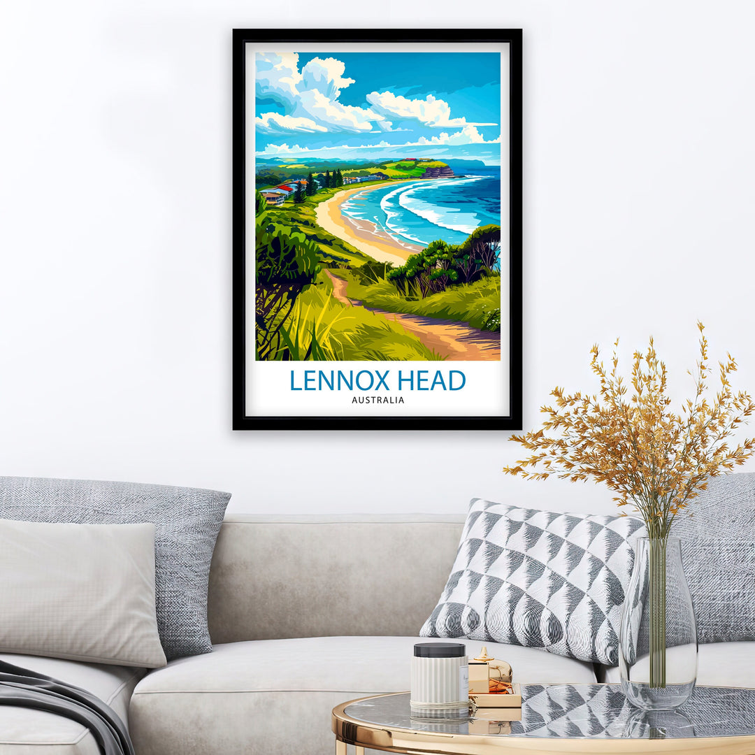 Lennox Head Australia Travel Poster