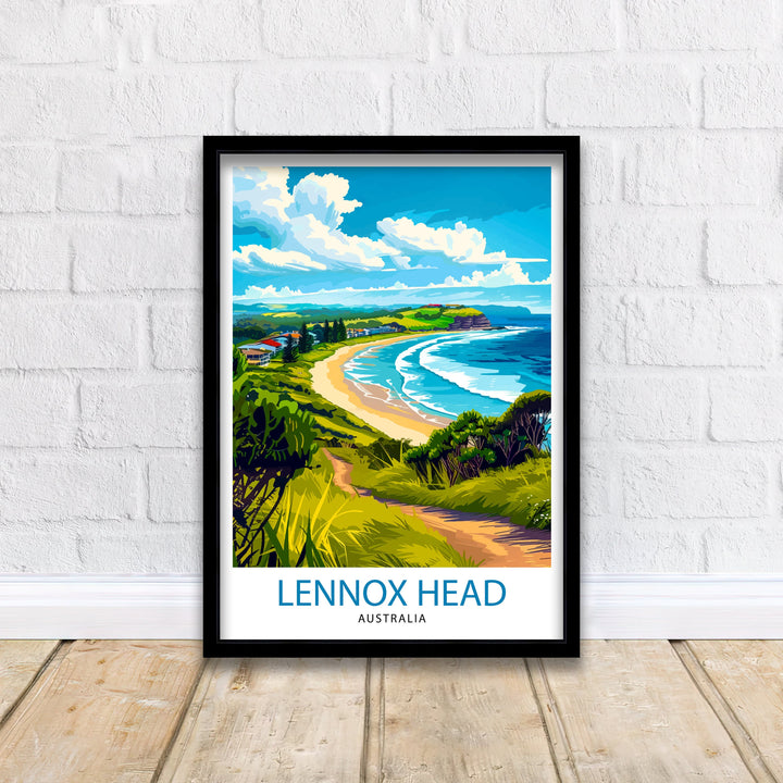 Lennox Head Australia Travel Poster