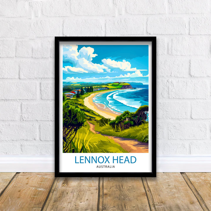 Lennox Head Australia Travel Poster