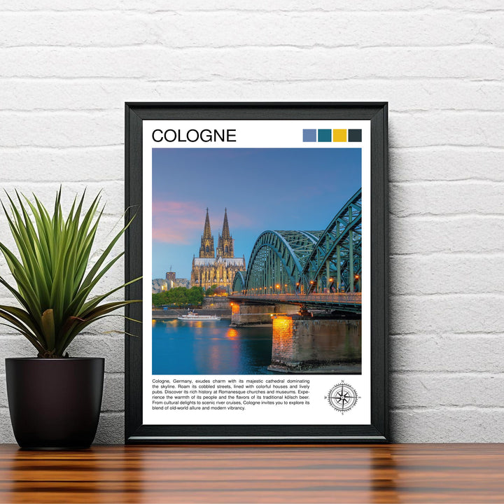 Cologne Germany Travel Poster , Cologne