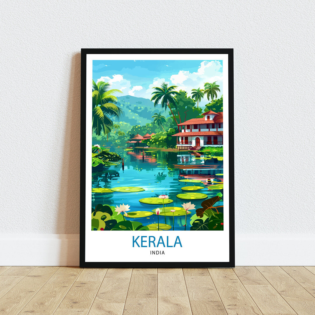 Kerala India Travel Print Wall Decor Wall Art Kerala Wall Hanging Home Décor Kerala Gift Art Lovers India Art Lover Gift Print Art