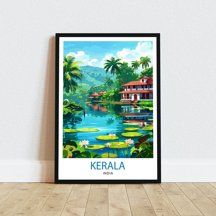 Kerala India Travel Poster