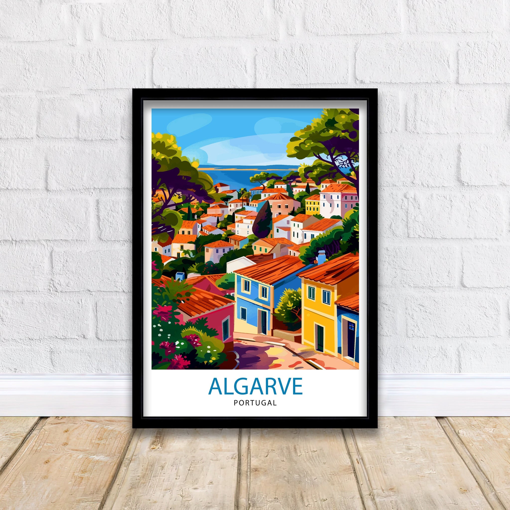 Algarve Portugal Travel Print Algarve Wall Decor Algarve Poster Portugal Travel Prints Algarve Art Print Algarve Illustration Algarve Wall