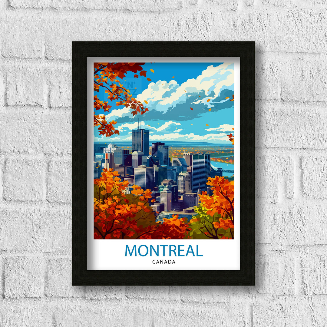 Montreal Canada Travel Poster Montreal Wall Art Montreal Home Decor Canada Illustration Travel Poster Gift for Montreal Canada Home Decor