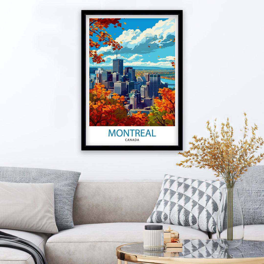 Montreal Canada Travel Poster Montreal Wall Art Montreal Home Decor Canada Illustration Travel Poster Gift for Montreal Canada Home Decor