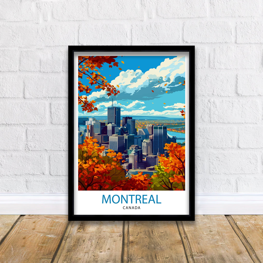 Montreal Canada Travel Poster Montreal Wall Art Montreal Home Decor Canada Illustration Travel Poster Gift for Montreal Canada Home Decor